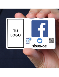 Tarjeta NFC para aumentar seguidores en Facebook, etiqueta material PVC, tamaño 85 x 54 mm