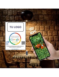 Letrero ncf de reseñas google para pared