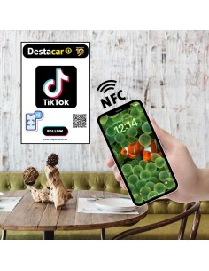 Placa NFC para aumentar seguidores en TIKTOK, tamaño A5