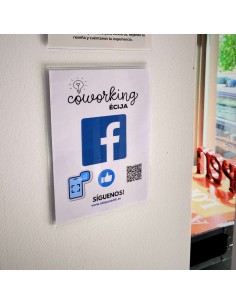 Placa NFC para aumentar seguidores en Facebook, tamaño A5 2