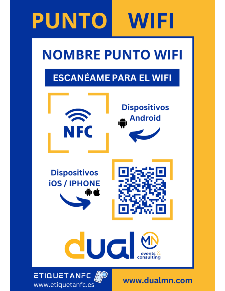 Cartel NFC para compartir WIFI